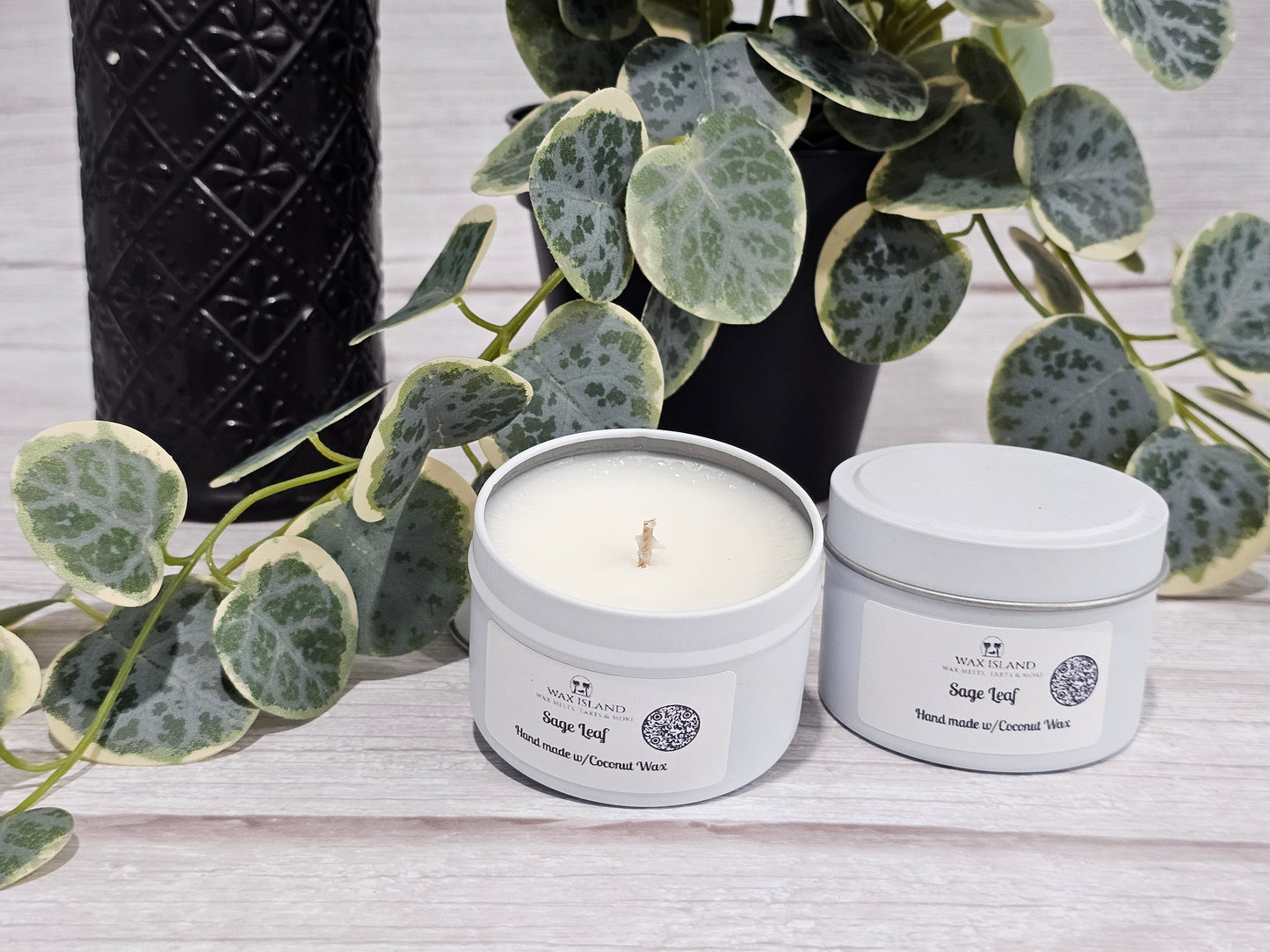 Sage Leaf 4oz tin candle