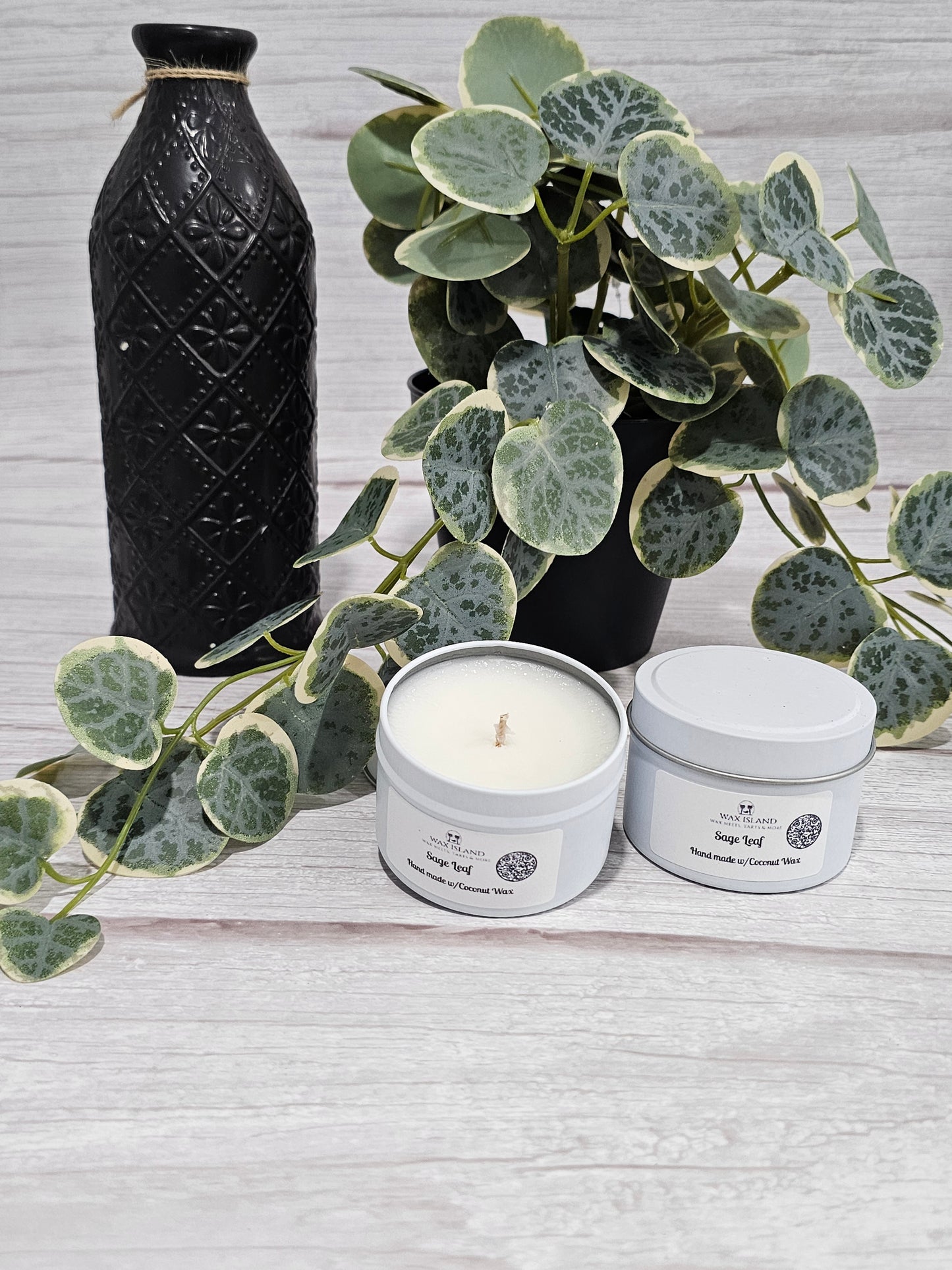 Sage Leaf 4oz tin candle