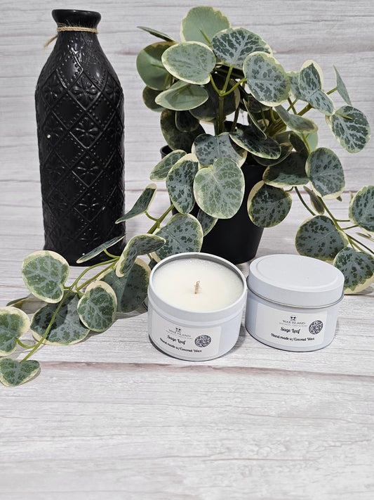 Sage Leaf 4oz tin candle